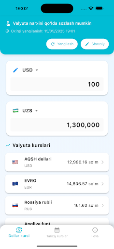 Dollar kursi — skrinshot 4
