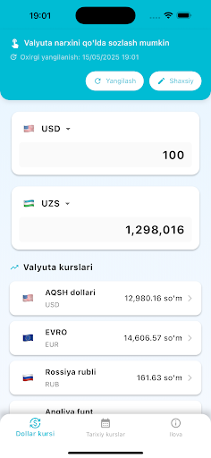 Dollar kursi — skrinshot 8