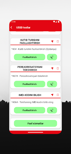 USSD kodlar — skrinshot 5