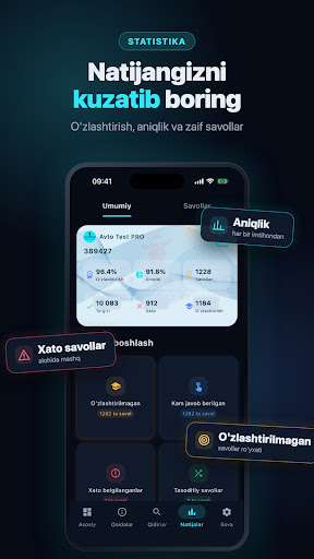 Avto Test PRO AI Yo'l harakati — skrinshot 3
