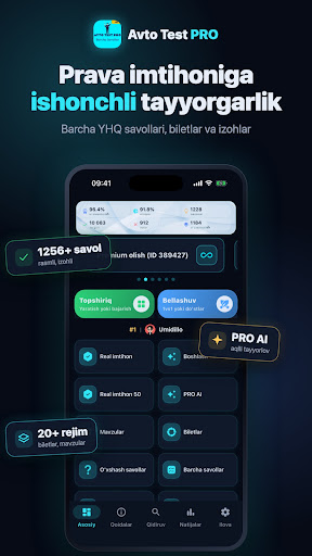 Avto Test PRO AI Yo'l harakati — skrinshot 4