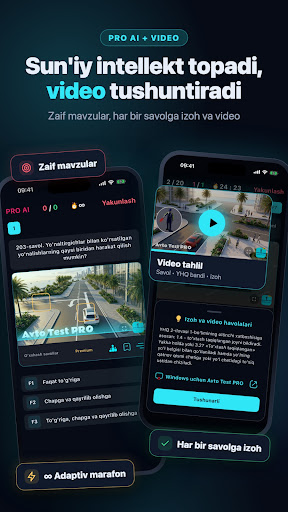 Avto Test PRO AI Yo'l harakati — skrinshot 6
